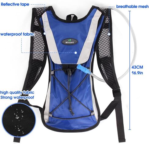 Outdoor Sports Hydration Backpack with Large Water Bladder(2L) and Multiple Pockets for Hiking, Cycling, Running in Saudi Arabia
