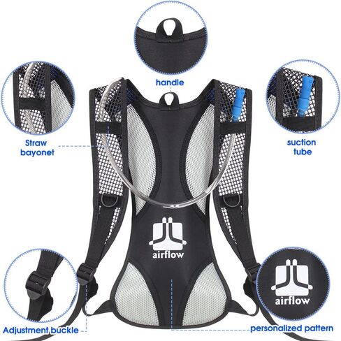 Outdoor Sports Hydration Backpack with Large Water Bladder(2L) and Multiple Pockets for Hiking, Cycling, Running in Saudi Arabia