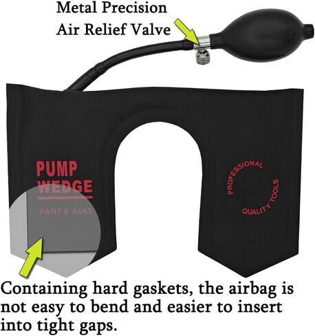 An U-shaped Air Wedge Bag& A Pry tool, Dlincat Commercial Grade Air Wedge Pump Bag Tool,Professional Leveling Kit & Alignment Tool, Inflatable Lifting Shim Bag Tool in Emergency works… in Saudi Arabia