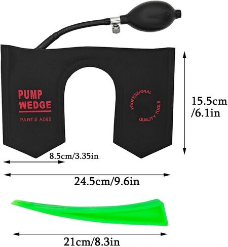 An U-shaped Air Wedge Bag& A Pry tool, Dlincat Commercial Grade Air Wedge Pump Bag Tool,Professional Leveling Kit & Alignment Tool, Inflatable Lifting Shim Bag Tool in Emergency works… in Saudi Arabia