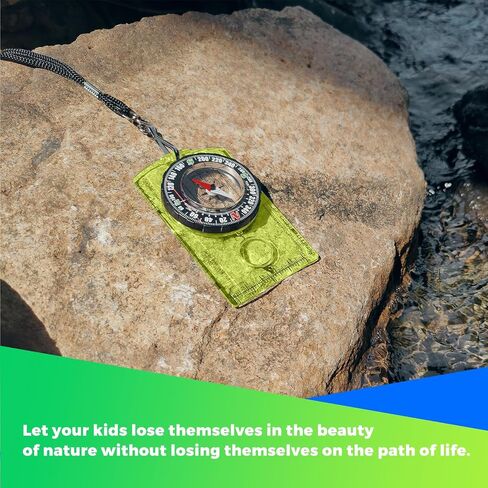 1pc Menjo Outdoors Starter Compass ideal for Boy Scouts, Girl Guides, Cubs, Brownies, or Wilderness Enthusiasts. Great for Camping, Hiking, Backpacking, Mountaineering, and Exploration in Saudi Arabia