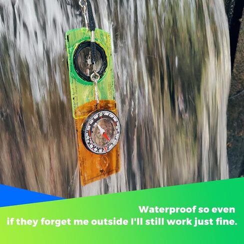 1pc Menjo Outdoors Starter Compass ideal for Boy Scouts, Girl Guides, Cubs, Brownies, or Wilderness Enthusiasts. Great for Camping, Hiking, Backpacking, Mountaineering, and Exploration in Saudi Arabia
