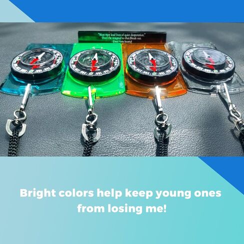 1pc Menjo Outdoors Starter Compass ideal for Boy Scouts, Girl Guides, Cubs, Brownies, or Wilderness Enthusiasts. Great for Camping, Hiking, Backpacking, Mountaineering, and Exploration in Saudi Arabia