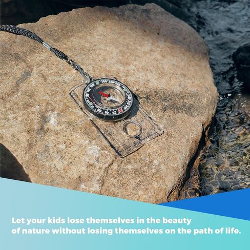1pc Menjo Outdoors Starter Compass ideal for Boy Scouts, Girl Guides, Cubs, Brownies, or Wilderness Enthusiasts. Great for Camping, Hiking, Backpacking, Mountaineering, and Exploration in Saudi Arabia