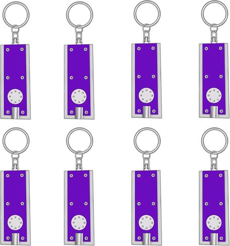 UV Keychain Flashlight, Compact Tiny Led Keychain Flashlight Set - 395nm Mini Black Lights for Currency, Scorpion Detection, Portable Illumination with Batteries (8 PCS) in Saudi Arabia