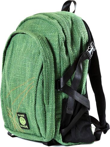 DIME BAGS Urban Hemp Backpack | Original Hemp Backpack for All Genders | Includes Secret Pocket & Removable Airtight Poly Bag (Forest) in Kuwait