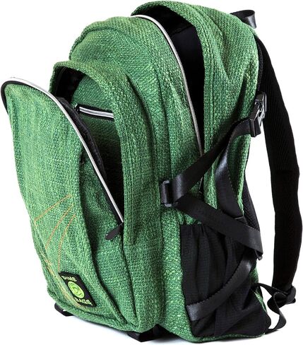 DIME BAGS Urban Hemp Backpack | Original Hemp Backpack for All Genders | Includes Secret Pocket & Removable Airtight Poly Bag (Forest) in Kuwait