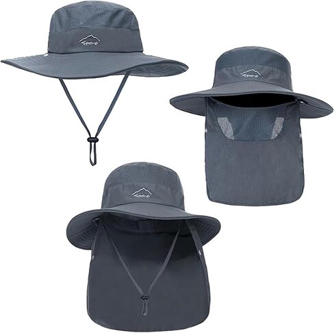 Outdoor Fishing Sun Hat for Women Men 3 in 1 Sun Protection Hat with/Face Cover & Neck Flap for Hiking Garden Medium in Saudi Arabia