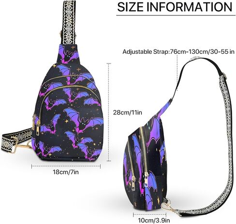 Sloth Leather Sling Bag Small Crossbody Backpack Travel Shoulder Pack Hiking chest Daypack for Women Adjustable Lightweight Outdoor Waterproof Workout in Saudi Arabia
