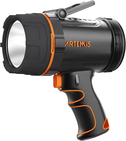 GOODSMANN Spotlight Rechargeable LED Spot Light Flashlight 1000 Lumen Waterproof Handheld Lights Portable Spotlight Rechargeable with Emergency Whistle 9212-89201-01A in Saudi Arabia