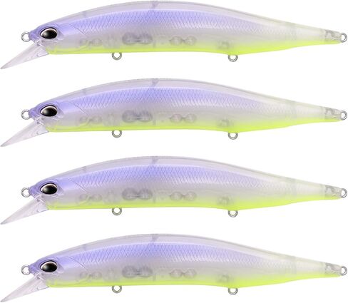 Realis DUO Realis Jerkbait 130mm/5.1": Pack of 4 PCs- Fishing lure for a variety of fishes with three hooks, Suspending Type for Anglers Hardbody for Minnow Trout Bass Perch in Saudi Arabia