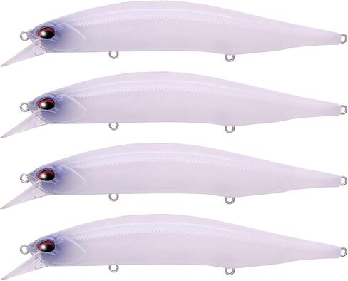 Realis DUO Realis Jerkbait 130mm/5.1": Pack of 4 PCs- Fishing lure for a variety of fishes with three hooks, Suspending Type for Anglers Hardbody for Minnow Trout Bass Perch in Saudi Arabia