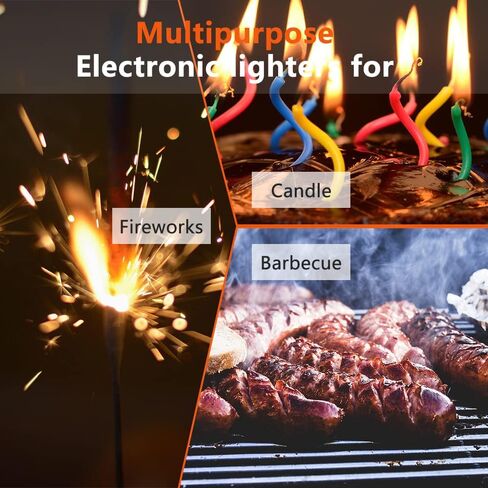 Rechargeable Lighter USB Electric Lighter Butane-Free Windproof Arc Cool Lighter for Men High Power Flame Plasma Lighter with Gift Box for Holiday, Birthday Gift for Men and Women (Blue) in Saudi Arabia