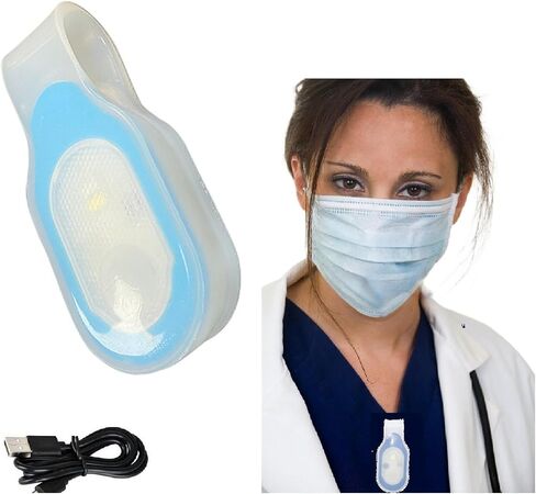 LED Flashlight Clip On Flashlight Nursing Night Light Clip Hands Free Rechargeable Safety Night Shift Lights for Outdoor Sports in Saudi Arabia