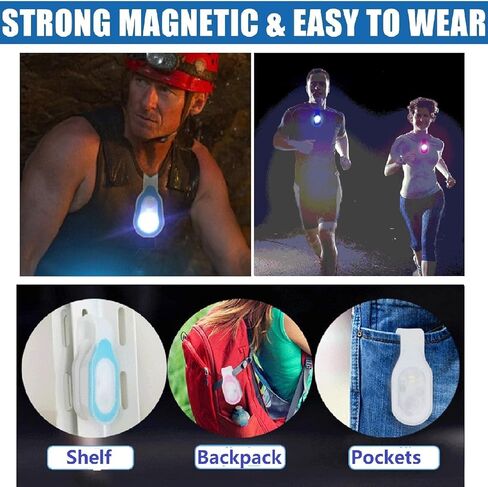 LED Flashlight Clip On Flashlight Nursing Night Light Clip Hands Free Rechargeable Safety Night Shift Lights for Outdoor Sports in Saudi Arabia