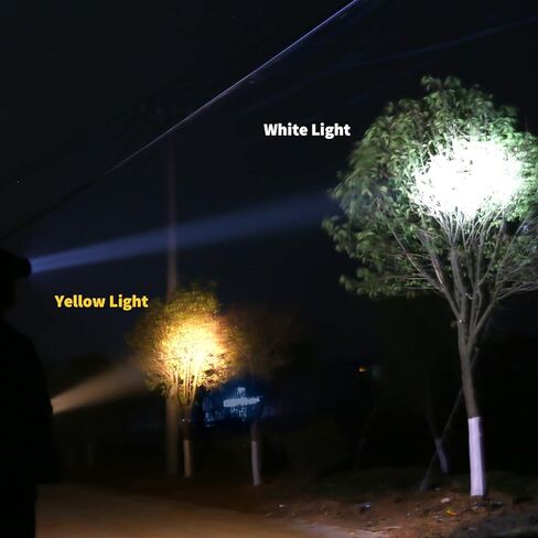 High Power LED Headlamp Separation Design Outdoor Head Lamps Waterproof&Rechargeable Long Distance Headlight for Camping Hiking FishingHunting (Yellow Light) in Saudi Arabia