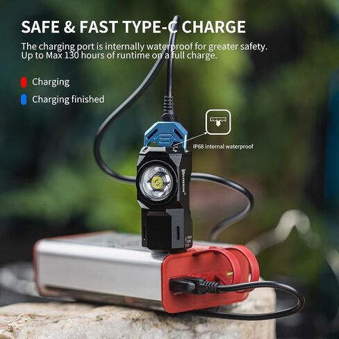 WUBEN X0 Rechargeable Mini Flashlight with Clip, 900 High Lumens Small Pocket LED Flashlights, 175° Floodlight Right Angle Magnetic Flashlight, Super Bright 7 Modes for Hiking, Camping, Everyday Use in Saudi Arabia