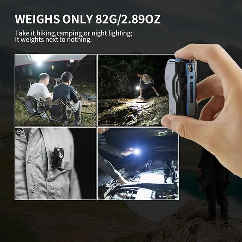 WUBEN X0 Rechargeable Mini Flashlight with Clip, 900 High Lumens Small Pocket LED Flashlights, 175° Floodlight Right Angle Magnetic Flashlight, Super Bright 7 Modes for Hiking, Camping, Everyday Use in Saudi Arabia