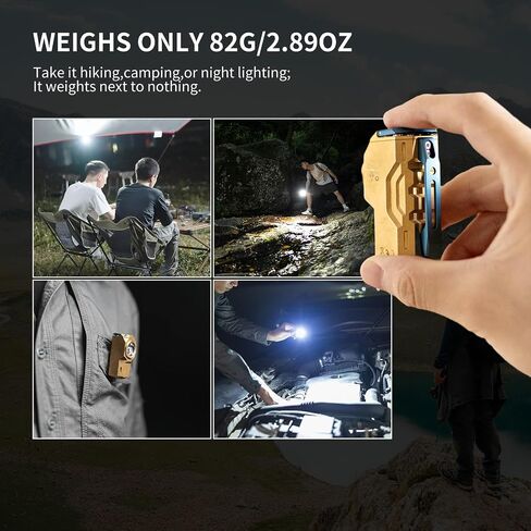 WUBEN X0 Rechargeable Mini Flashlight with Clip, 900 High Lumens Small Pocket LED Flashlights, 175° Floodlight Right Angle Magnetic Flashlight, Super Bright 7 Modes for Hiking, Camping, Everyday Use in Saudi Arabia