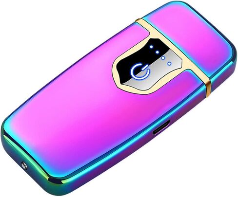 COZYLIFE Smart Electric Lighter,USB Rechargeable Lighter,Double-Sided Ignition Lighter,Ultra-Thin Touch Double Arc Sensor Lighter for Your Boyfriend, Family, Your Father (Black) in Saudi Arabia