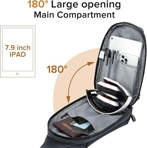 حقيبة كتف صغيرة من MAYMOONER للرجال والنساء بحزام واحد كاجوال وحقائب صدر رفيعة للسفر في الهواء الطلق وركوب الدراجات in Kuwait