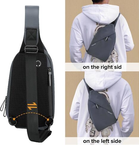 MAYMOONER Small Sling Shoulder Crossbody Bag Men Women One Strap Casual Chest Bags Slim Backpack for Outdoor Travel Biking in Kuwait