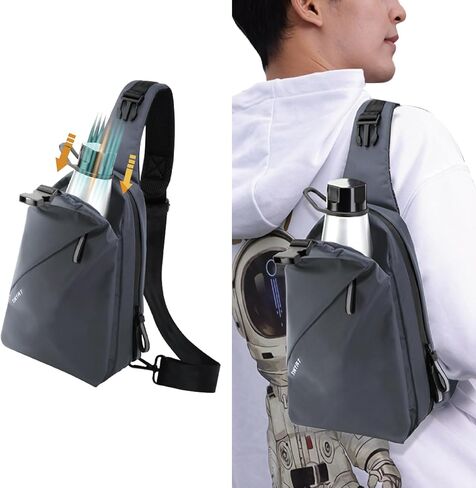 MAYMOONER Small Sling Shoulder Crossbody Bag Men Women One Strap Casual Chest Bags Slim Backpack for Outdoor Travel Biking in Kuwait
