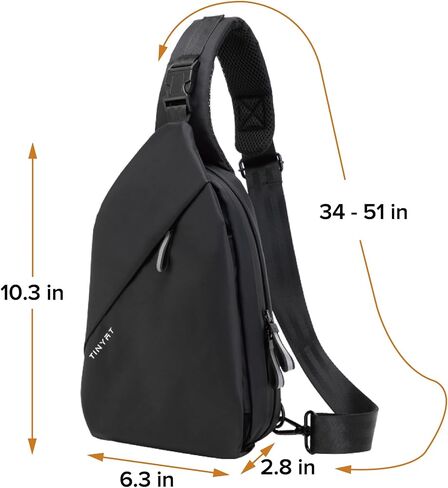 MAYMOONER Small Sling Shoulder Crossbody Bag Men Women One Strap Casual Chest Bags Slim Backpack for Outdoor Travel Biking in Kuwait