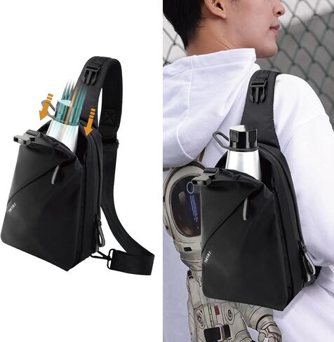 MAYMOONER Small Sling Shoulder Crossbody Bag Men Women One Strap Casual Chest Bags Slim Backpack for Outdoor Travel Biking in Kuwait