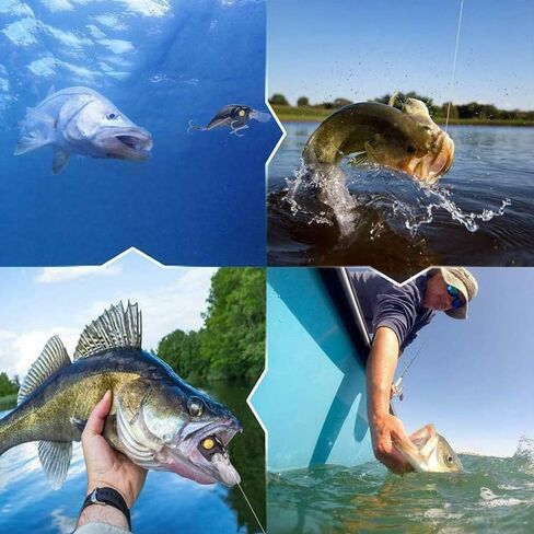 5Pcs Crankbaits Lures Kit, Crankbait Fishing Lures Kit with Treble Hooks Fishing Lures Tackle Fake Bait Kit Fishing Accessories for Bass Trout Salmon Fishing Lovers in Saudi Arabia