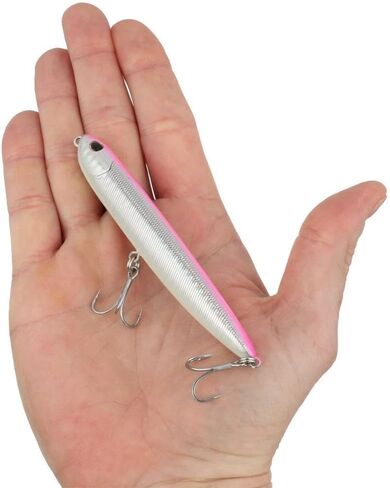 Berkley Saltwater Drift Walker Topwater Fishing Lure, Black Silver, 3/8 oz, 3.5in, Tail Weighted Design Tuned for Casting Distance, Equipped with Fusion19 Hook in Saudi Arabia