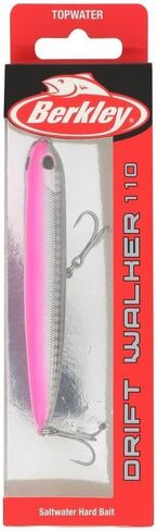 Berkley Saltwater Drift Walker Topwater Fishing Lure, Black Silver, 3/8 oz, 3.5in, Tail Weighted Design Tuned for Casting Distance, Equipped with Fusion19 Hook in Saudi Arabia