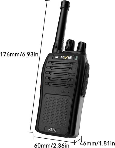 Retevis RB68 Portable 2 Way Radios,New Version of H-777, Two Way Radio with Charging Base,LED Flashlight, Rechargeable Walkie Talkies for Adults Family Outdoor(2 Pack) in Saudi Arabia