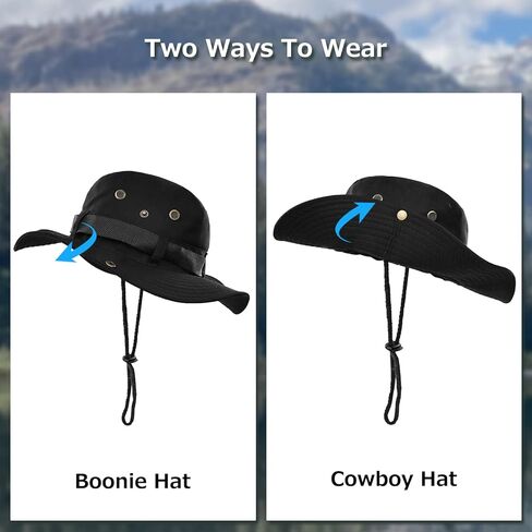 Surblue Boonie Sun Hat Windproof Fishing Hat UPF 50+ UV Protection for Hiking, Travel in Kuwait