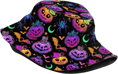 Halloween Skull Bucket Hats Fashion Sun Beach Cap Packable Outdoor Fisherman Hat for Women and Men in Kuwait