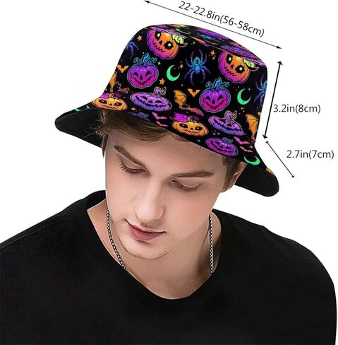 Halloween Skull Bucket Hats Fashion Sun Beach Cap Packable Outdoor Fisherman Hat for Women and Men in Kuwait