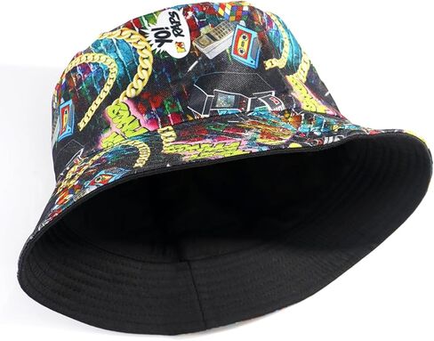 قبعة دلو للجنسين، قبعة شمس للشاطئ الحنين، قبعة صيد للرجال والنساء والمراهقين، ملابس مزدوجة الجانب قابلة للعكس in Kuwait