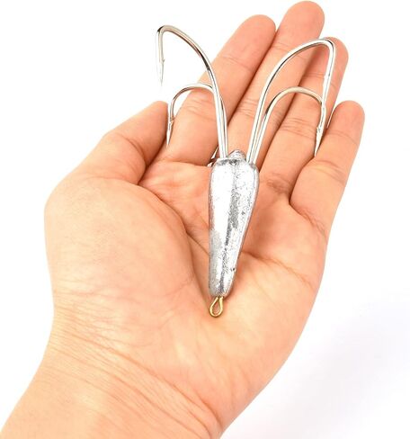 4PCS Weighted Hook Treble Hooks Large Fishing Hooks Size 1.05oz /1.76oz /2.64oz in Saudi Arabia