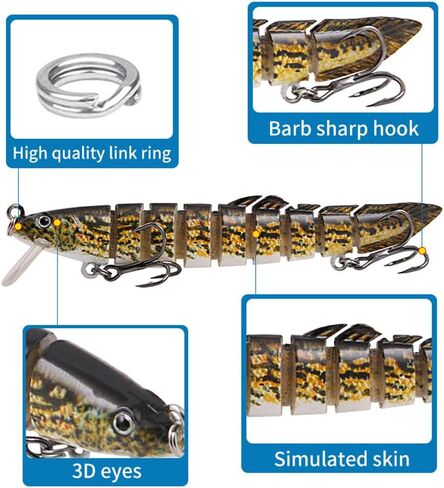2pcs Fishing baits - Biomimetic Fish Bait - Biomimetic Loach Bait - Most Suitable for Saltwater and Freshwater Fish Bait - A Must-Have Tool for Men's Fishing - Bass Bait in Saudi Arabia