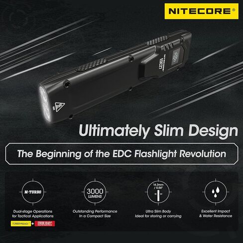 مصباح يدوي Nitecore EDC27 3000 Lumen فائق النحافة عالي الأداء EDC in Saudi Arabia