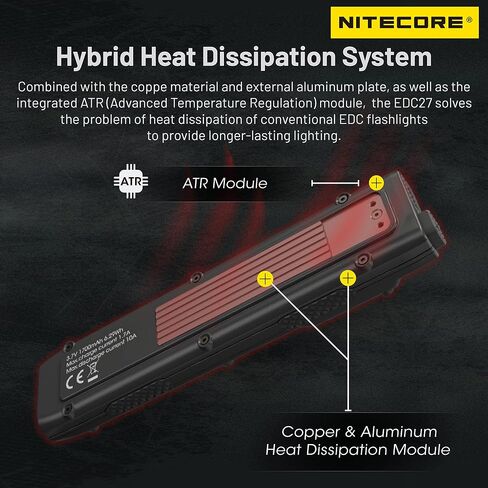 مصباح يدوي Nitecore EDC27 3000 Lumen فائق النحافة عالي الأداء EDC in Saudi Arabia