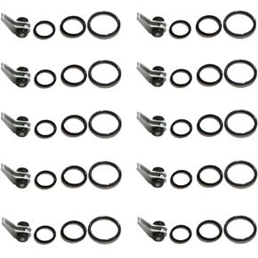 Fishing Hook Keeper Fishing Rod Hook Keeper Holder with 3 Different Rubber Rings Fish Hook Keeper 10pcs Gray