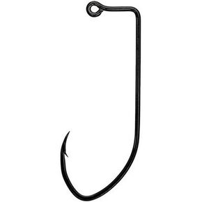 Eagle Claw 500BP-4 Pro-V 90 Degree Non Offset Jig Hook, Size 4, Platinum Black, Package of 100