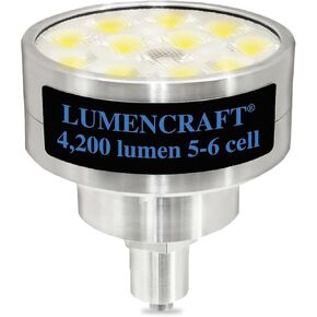 LED Conversion Kit Compatible/Replacement for Maglite Flashlight - 4200 Lumen, fits 5-6 D Cell - High Power Upgrade for Maglight with 12x LED Emitters