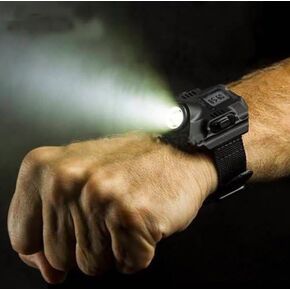 Waterproof LED Tactical Display Rechargeable Wrist Watch Flashlight Multi Tools Outdoor Lighting for Outdoor Camping Hunting