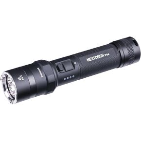 NEXTORCH P84 LED Police Flashlight, 3000 High Lumens Rechargeable Flashlight with Red and Blue Lights & Strobe & Ceramic Bead Broken Window for Night Duty, Outdoor Adventure, Daily Use