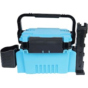 Fishing Tackle Box Fishing Tackle Storage Fishing Bucket with Rod Holder Live Fish Bait Bucket Multifunctional Outdoor Fishing Box Fishing Tools Multi-Functional (Green, Big)