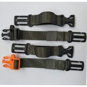 2 Pack Backpack Chest Strap- Nylon -Suitable for Webbing on The Backpack up to1in.(Wolf Grey