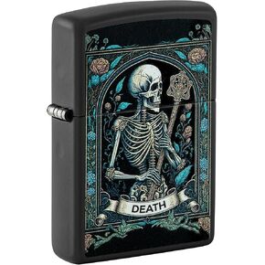 Zippo Lighter: Death Tarot Card - Black Matte 81572