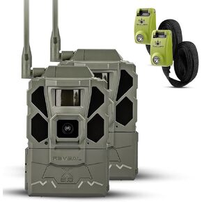 TACTACAM Reveal X Gen 3.0 Cellular Trail Camera - Multi Carrier, HD Photos & Videos, Pre-Installed Antenna, Built-in GPS, Best Battery Life, Low-Glow IR Flash, Fast Trigger Speed + Steel Straps- 2PK